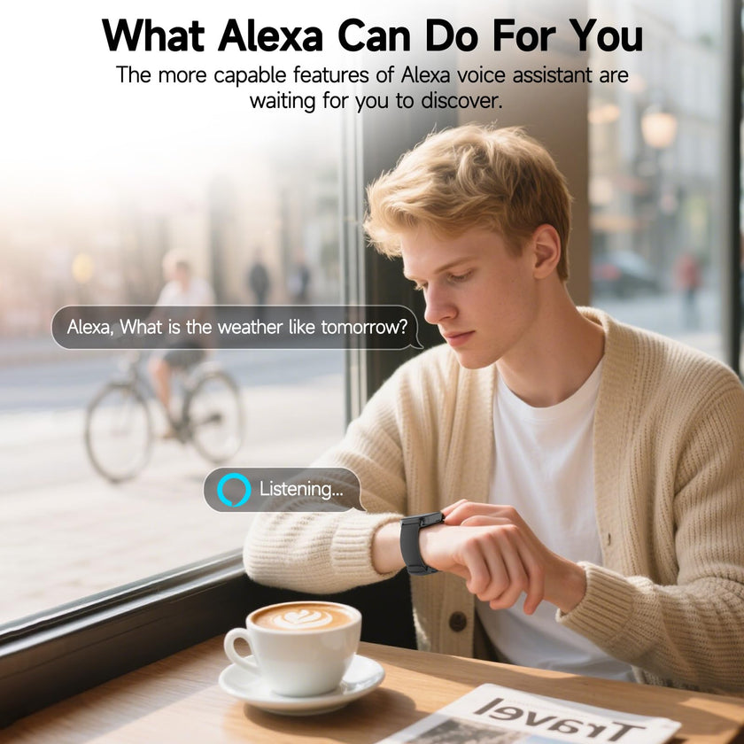 Smart Watch for Men Women (Answer/Make Call), Alexa Smartwatch Compatible with Android iOS, Fitness Tracker with Heart Rate SpO2 Sleep Monitor, 1.8'' HD DIY Dial Waterproof Watch with Bluetooth Call 🍁 All In One Marketplace Canada