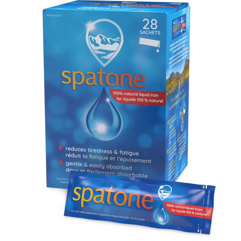 Spatone 100% Natural Liquid Iron Supplement, Original Flavour, Vegan, Reduces Tiredness & Fatigue, 28 Sachets x 25 mL, 700.0 ml (Pack of 1) 🍁 All In One Marketplace Canada