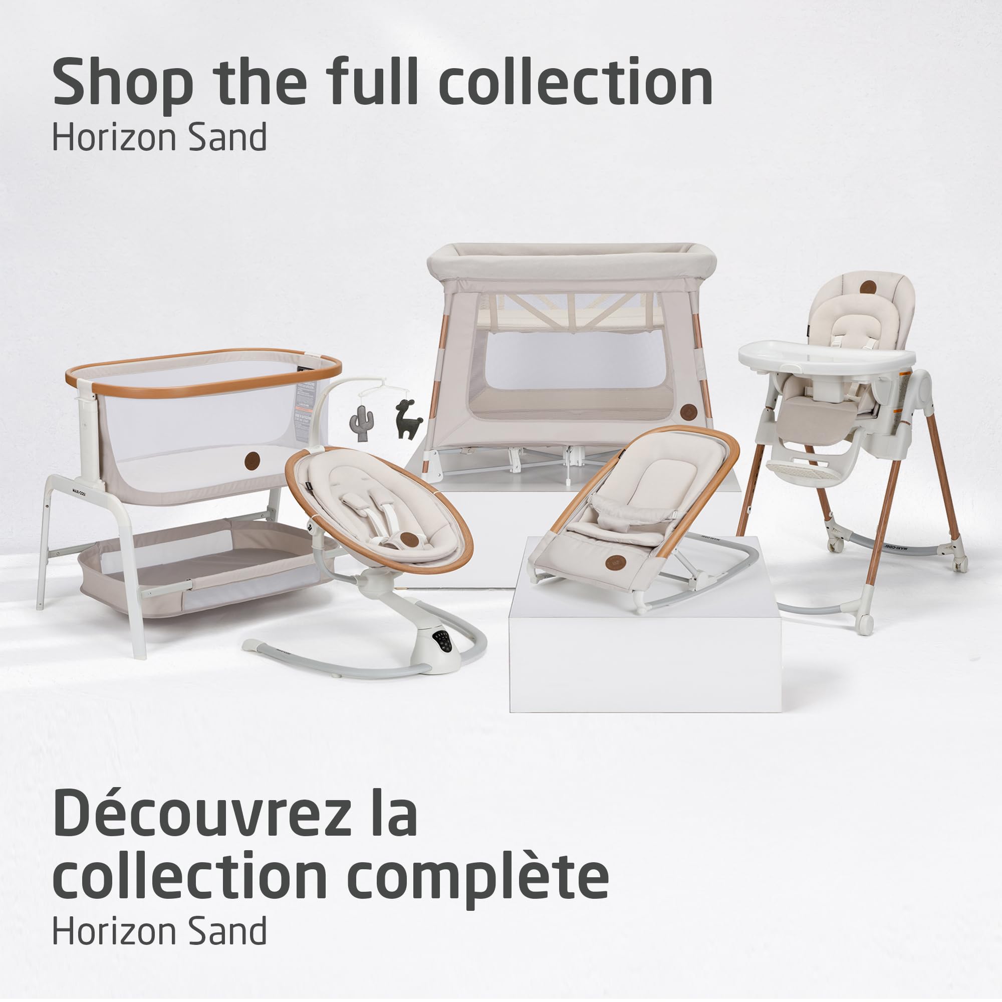 Maxi-Cosi 2-in-1 Kori Rocker, folds flat, travel, washable fabrics, Sand Horizon 🍁 All In One Marketplace Canada