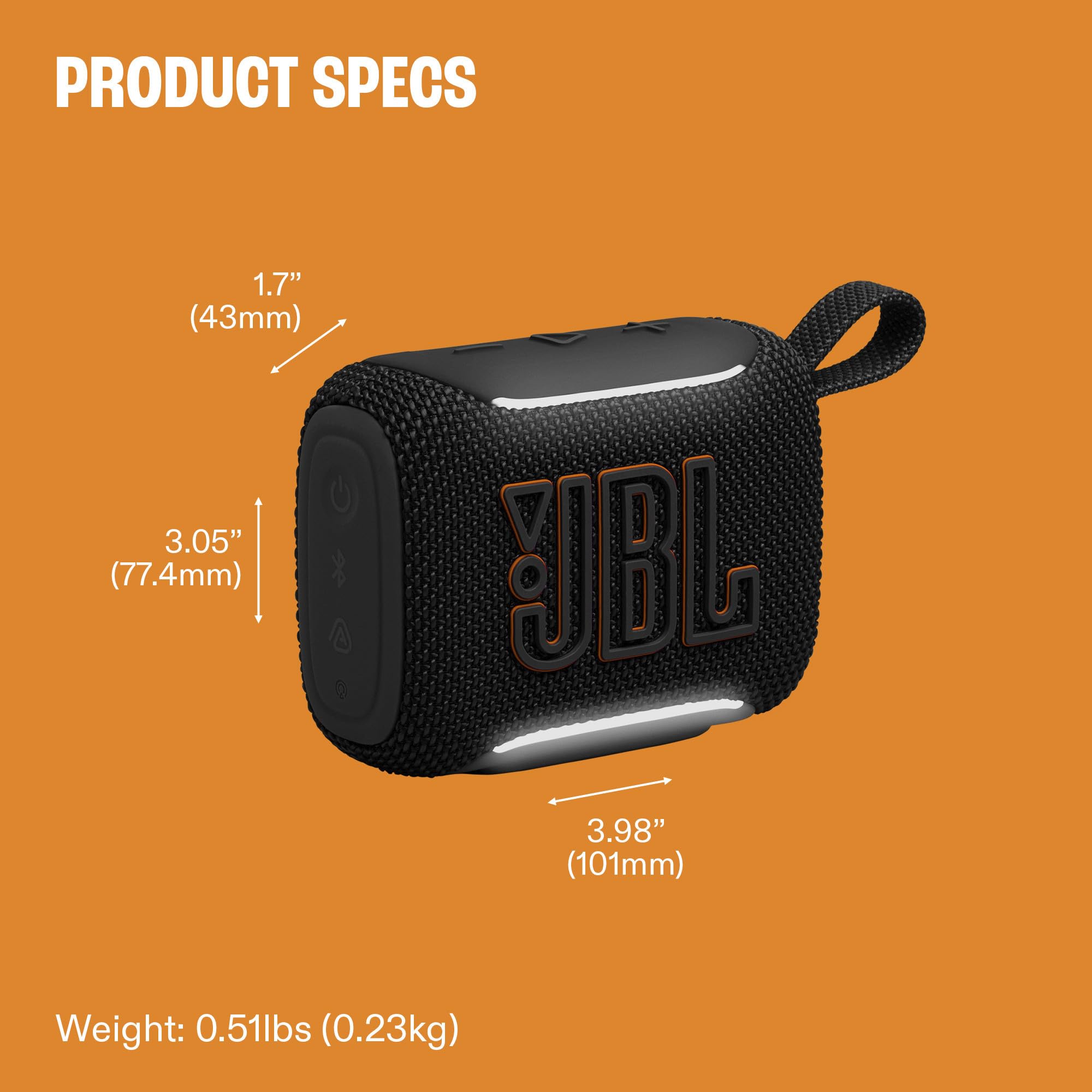 JBL Go 5 - Ultra-Portable Waterproof & Drop-Proof Speaker with JBL Legendary Sound & Ambient Edge Lighting, AirTouch Instant Stereo Pairing or Link Multiple Compatible Speakers via Auracast™ (Red) 🍁 All In One Marketplace Canada
