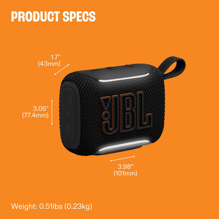 JBL Go 5 - Ultra-Portable Waterproof & Drop-Proof Speaker with JBL Legendary Sound & Ambient Edge Lighting, AirTouch Instant Stereo Pairing or Link Multiple Compatible Speakers via Auracast™ (Red) 🍁 All In One Marketplace Canada