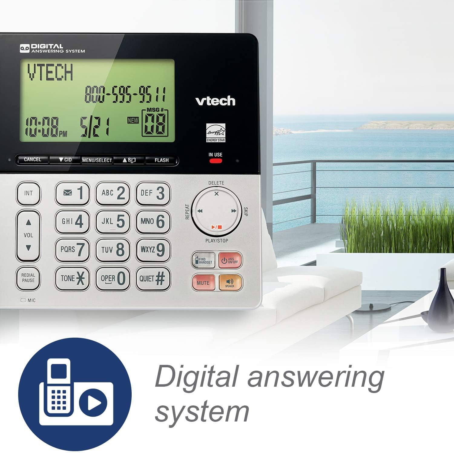 VTech CS6949-2 DECT 6.0 Corded/2-Cordless Telephone System, Black/Silver 🍁 All In One Marketplace Canada