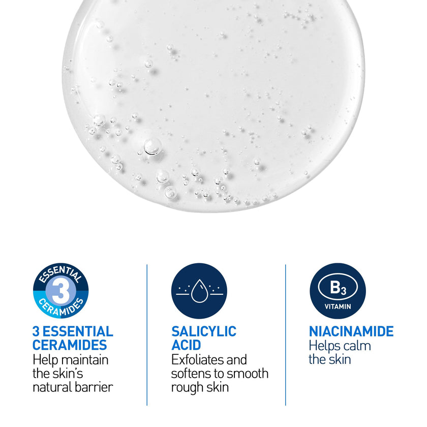 CeraVe Salicylic Acid Face Wash, Exfoliating Face & Body Gel Cleanser, Smooths Rough & Bumpy Skin, with Hyaluronic Acid, Niacinamide & Vitamin D, Fragrance-Free, Recommended by Dermatologists, 237mL 🍁 All In One Marketplace Canada
