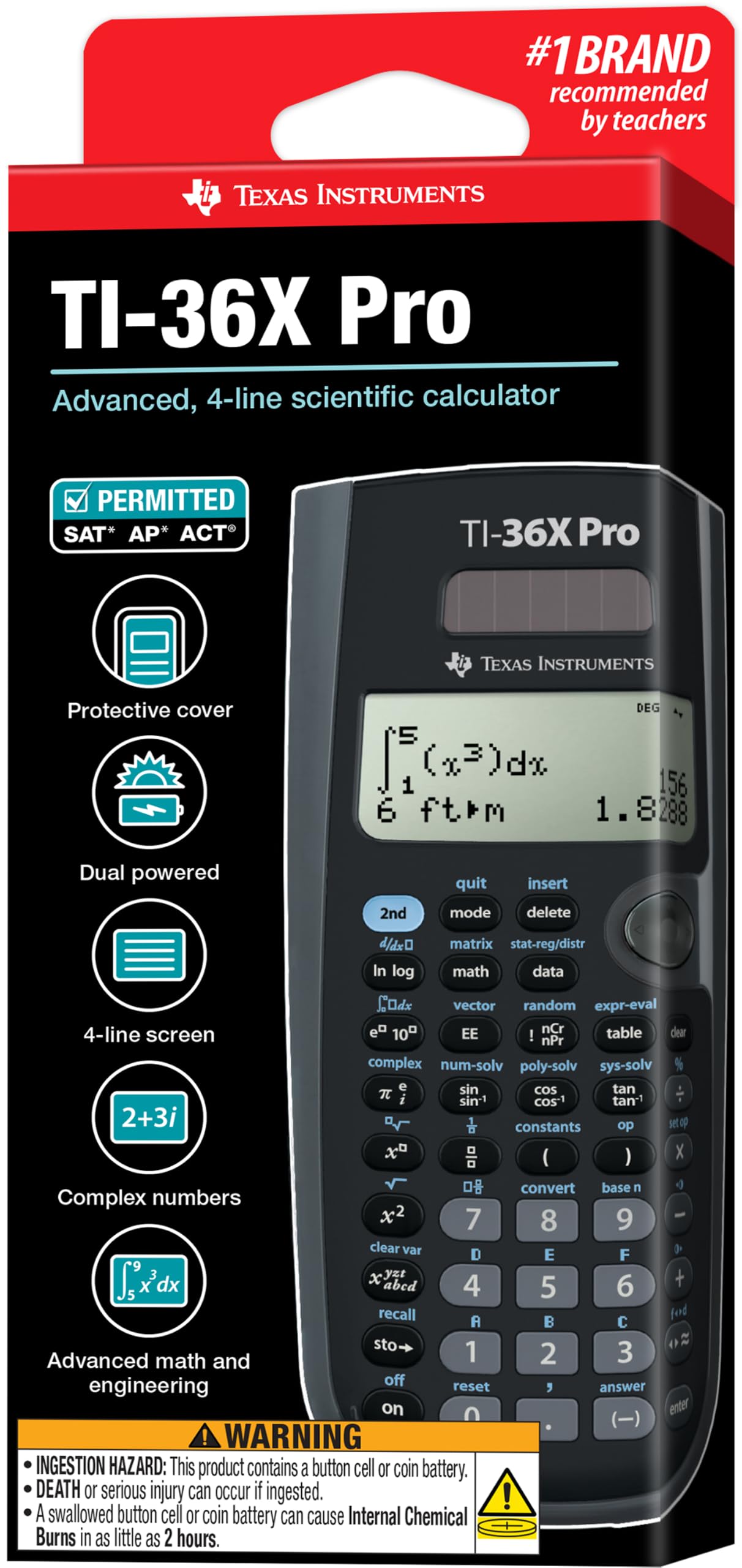 Texas Instruments TI-36X Pro Engineering/Scientific Calculator, Black, 9.7 Inch 🍁 All In One Marketplace Canada