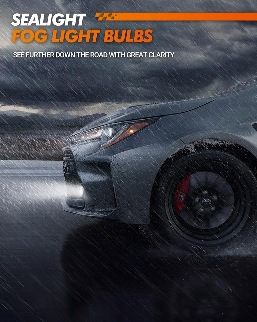 SEALIGHT 9005 LED Headlight Bulb, 40000 Lumens 800% Brightness, HB3 High Beam LED Light Bulbs, 6000K Cool White, 9005 Halogen Replacement, Plug and Play, IP67 Waterproof, Pack of 2 🍁 All In One Marketplace Canada