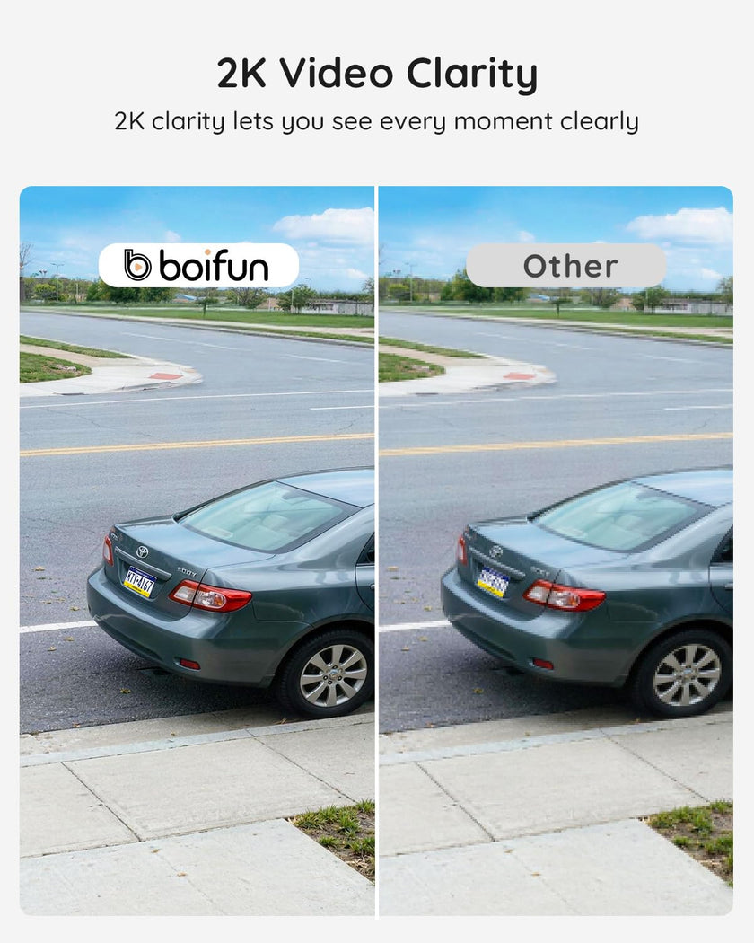BOIFUN Video Doorbell Camera Wireless – No Subscription Required, 2K HD, 166° Wide View, HDR Night Vision, Motion Alerts, Two-Way Audio & Package Watch with Chime, Battery Powered, 2.4 GHz Wi-Fi Only 🍁 All In One Marketplace Canada
