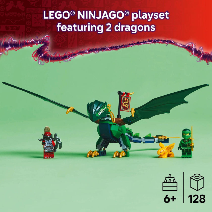 LEGO NINJAGO Lloyd's Green Forest Dragon Toy - Pretend Play Building Toy for Boys and Girls, Ages 6+ - Dragon Figurine with 2 Minifigures for Kids - Gift Idea for Birthdays - 71829 🍁 All In One Marketplace Canada
