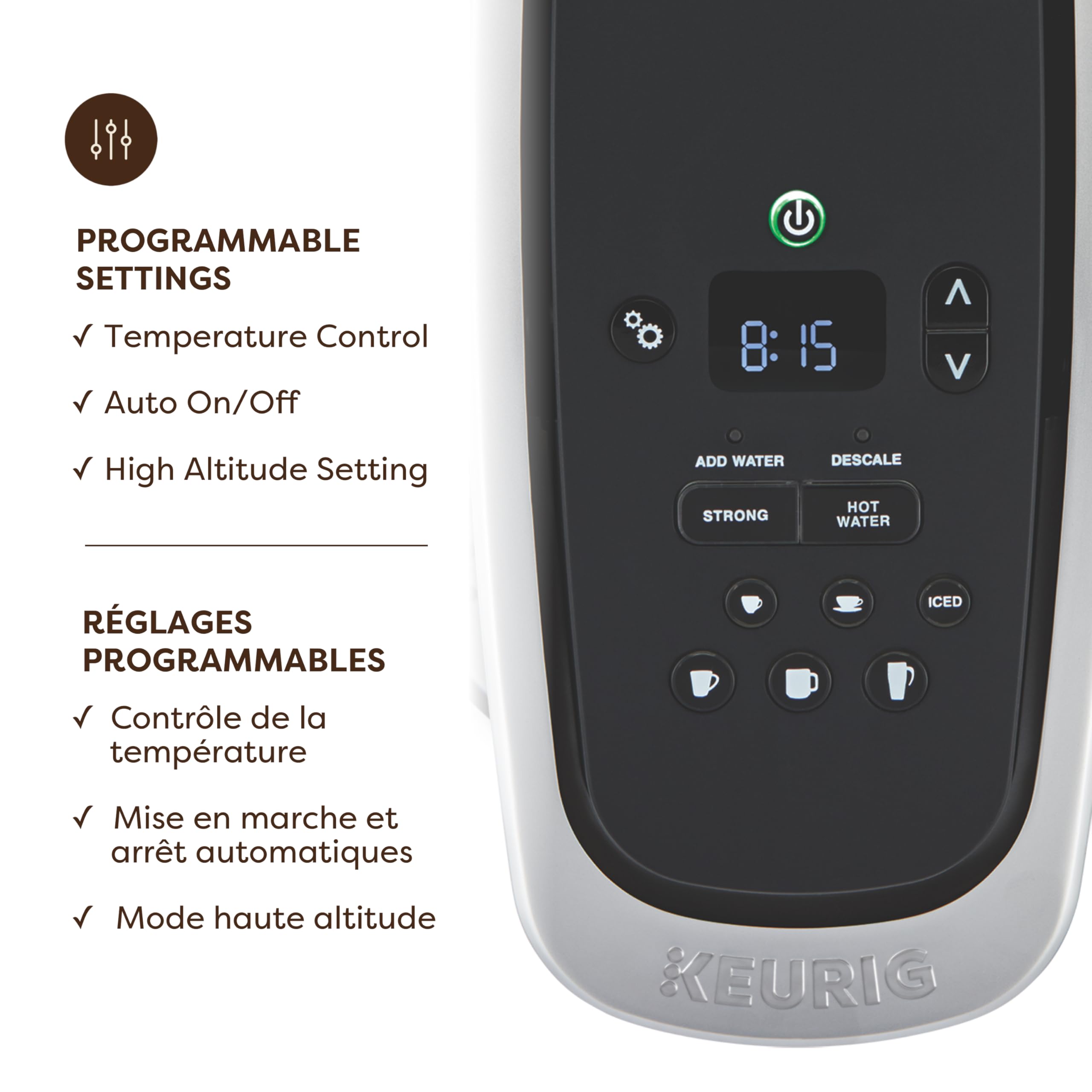 Keurig K-Elite Single Serve K-Cup Pod Coffee Maker, With Iced Brew Functionality And Quiet Brew Technology, Brushed Silver 🍁 All In One Marketplace Canada