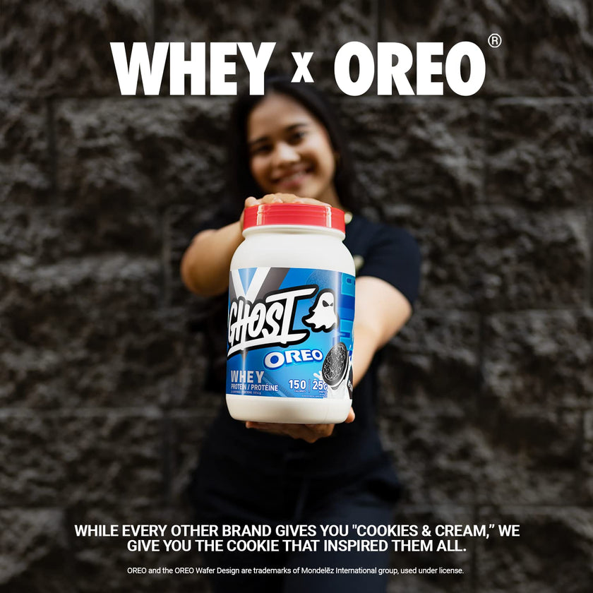 GHOST WHEY Protein Powder - 2lb, 25g of Protein - Whey Protein Blend - ­Post Workout Fitness & Nutrition Shakes, Smoothies, Baking & Cooking (Oreo) 🍁 All In One Marketplace Canada