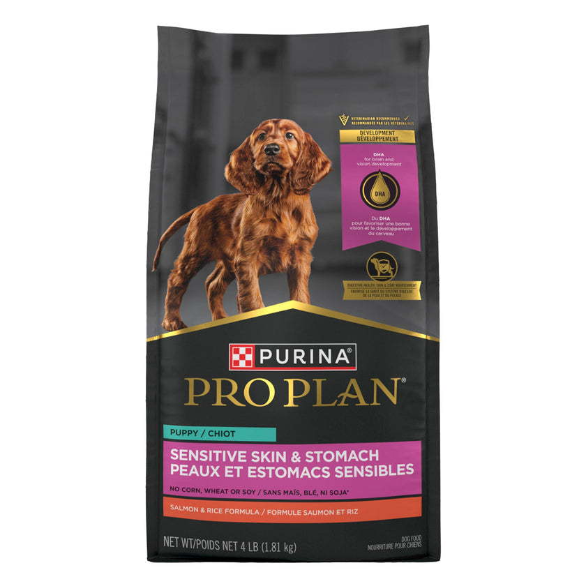 Purina Pro Plan Dry Puppy Food, Development Sensitive Skin & Stomach Salmon & Rice - 1.81 kg Bag (1 Pack) 🍁 All In One Marketplace Canada