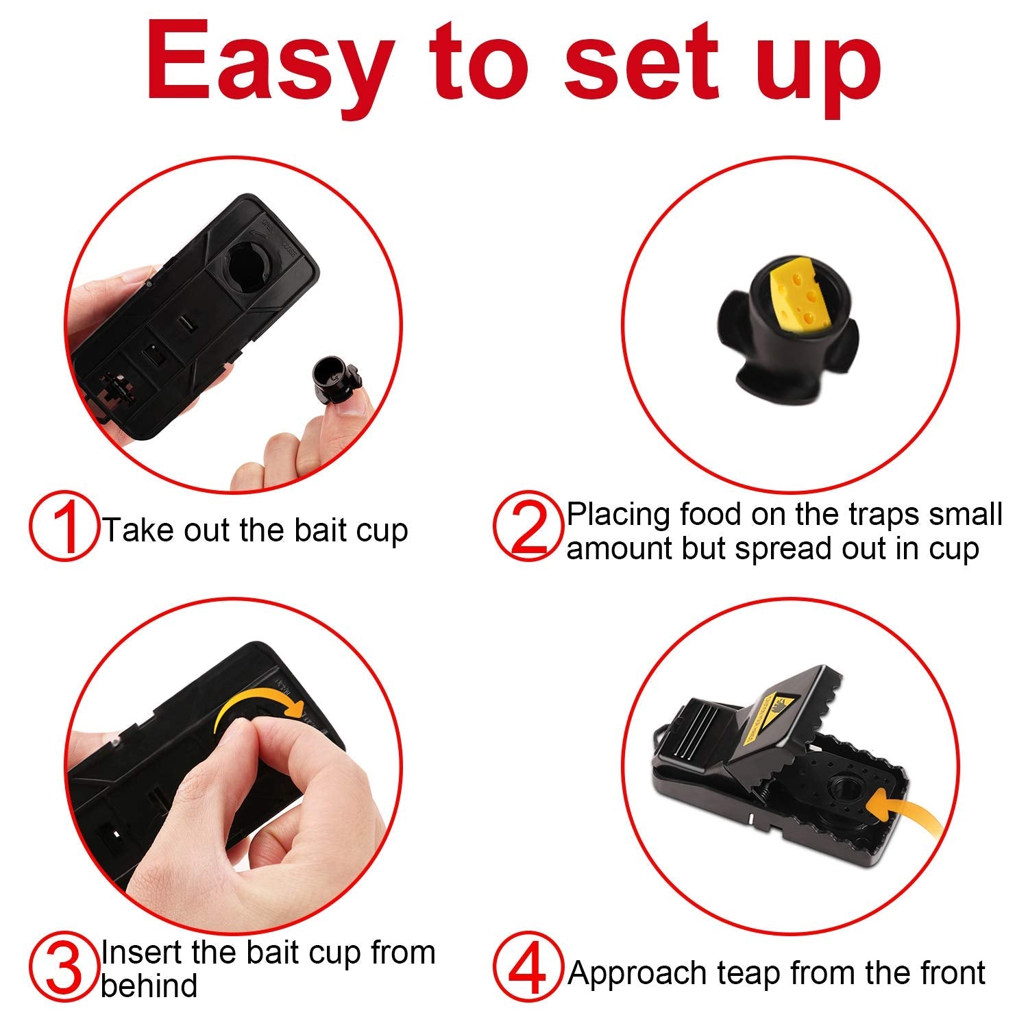 Mouse Traps 8 Pack - Humane Instant Catch Reusable Indoor/Outdoor Snap Traps for Small Mice, Safe & Effective Rodent Catcher with Easy Clean Design (Kids & Pets Friendly) 🍁 All In One Marketplace Canada