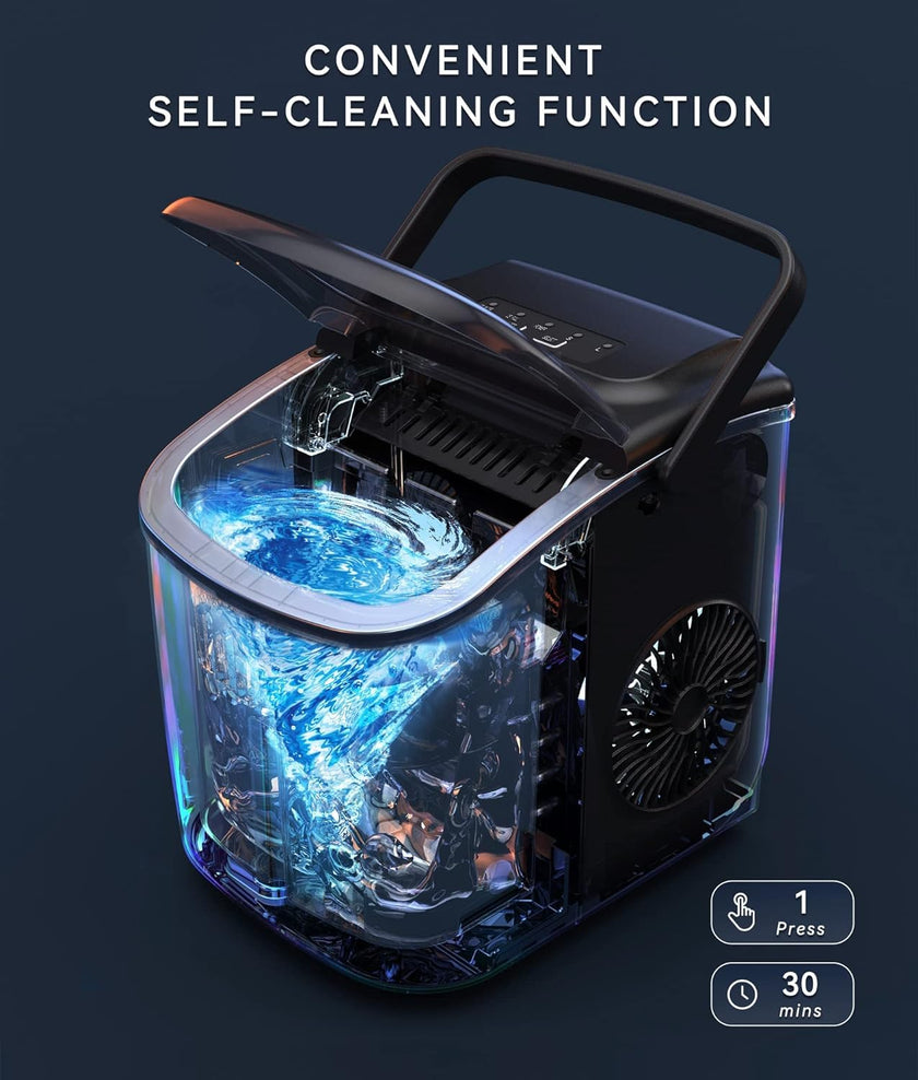 ecozy Portable Ice Maker Countertop, 26 lbs in 24 Hours Ice Machine 🍁 All In One Marketplace Canada