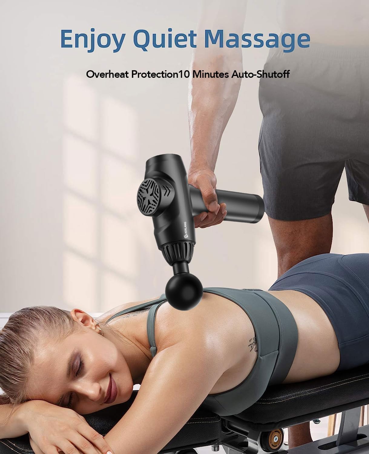 AERLANG Massage Gun,Mothers day gifts ideas Percussion Massage Gun, Muscle Handheld Deep Tissue Massager (Black)-– Six Different Adjustable Heads for Different Muscle Groups - 20 Speed Option 🍁 All In One Marketplace Canada
