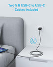 Anker iPhone 17/16 Charger, 2-Pack 20W Fast USB C Charger Block, for iPhone 17/16/16 Pro Max/15 Series/iPad Pro and More (2 Pack & 2 Cable)(Black) 🍁 All In One Marketplace Canada