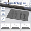 Ceecysaa Stone Bath Mat, Non-Slip Diatomaceous Earth Shower Mat, Quick Drying Bath Mat Stone, Super Absorbent Diatomite Bath Mats for Bathroom Kitchen, Easy to Clean, 60 x 39cm, Dark Gray 🍁 All In One Marketplace Canada