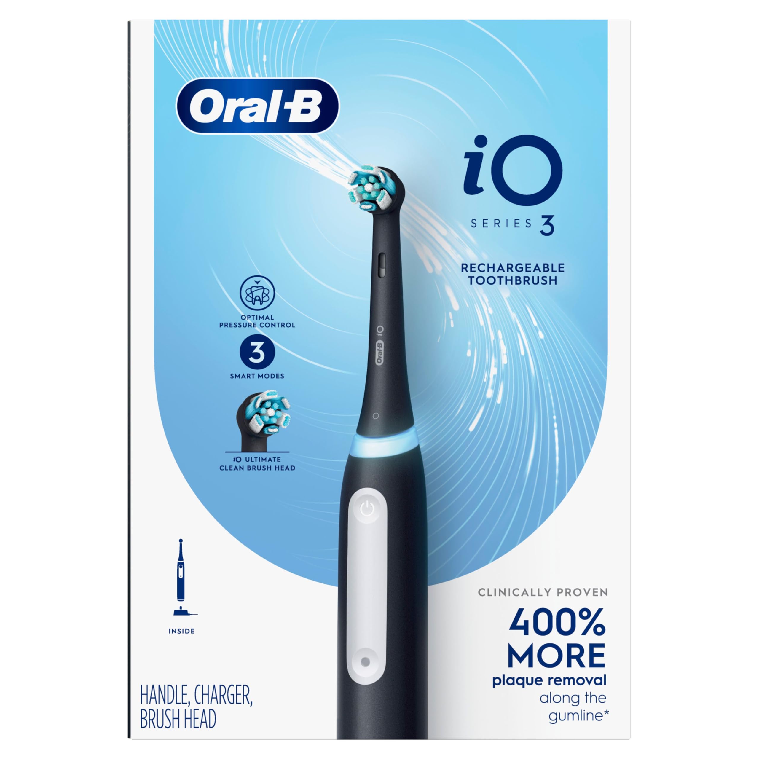 Oral-B iO3 Electric Toothbrush (1) with (1) Charger, Rechargeable, Black 🍁 All In One Marketplace Canada