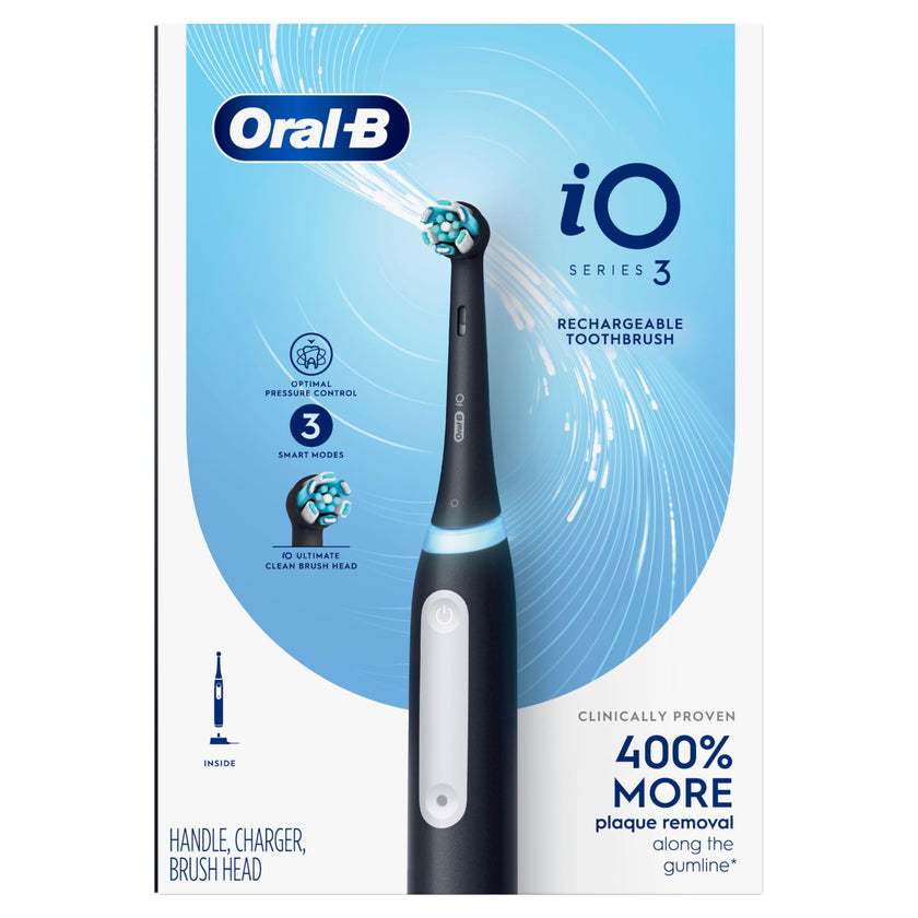 Oral-B iO3 Electric Toothbrush (1) with (1) Charger, Rechargeable, Black 🍁 All In One Marketplace Canada