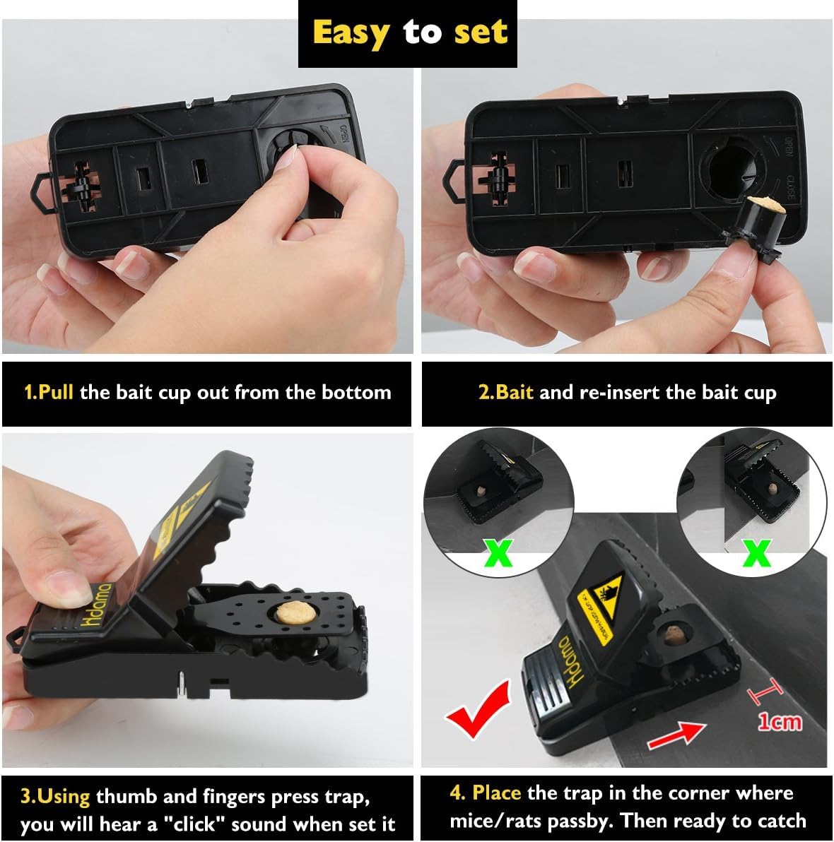 Mouse Trap, Mouse Traps that Work Mice Trap Outdoor Indoor Best Snap Traps for Mouse/Mice Safe and Reusable 6 Pack Quick Kill Mouse Traps 🍁 All In One Marketplace Canada