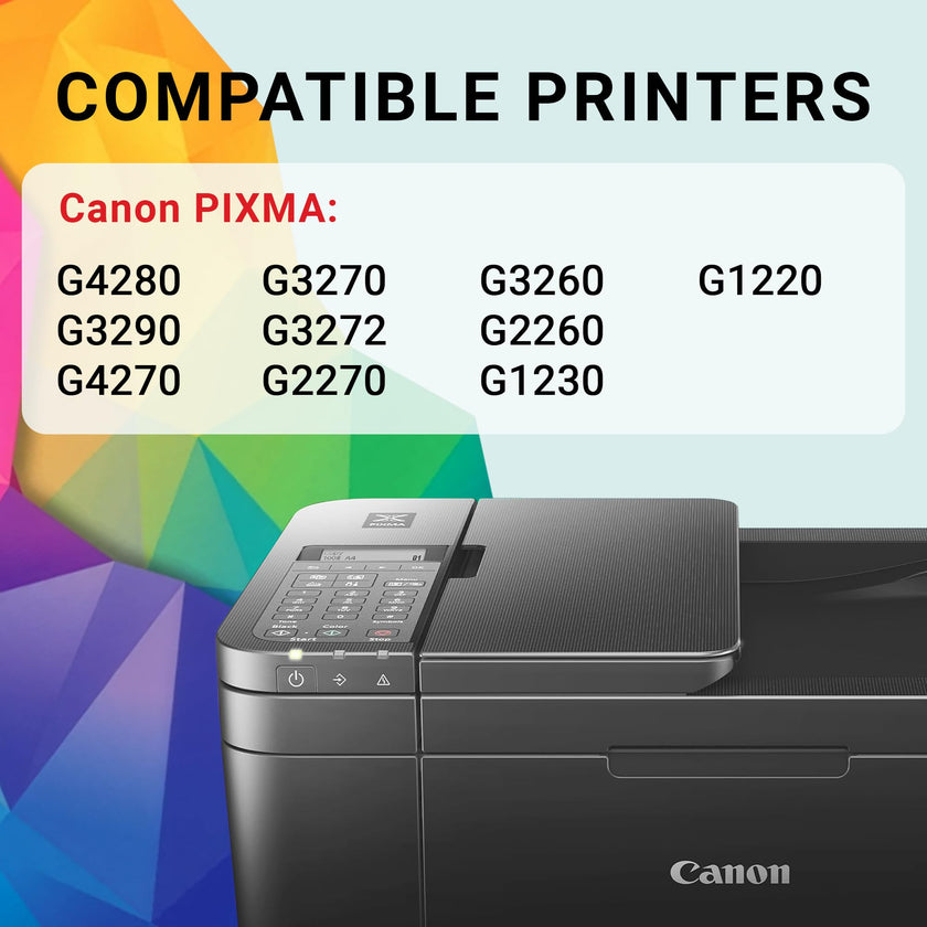 Canon Genuine Ink Cartridges GI-21 Series (Black, Cyan, Magenta & Yellow), Value Pack (4-Count) with PP-301 4