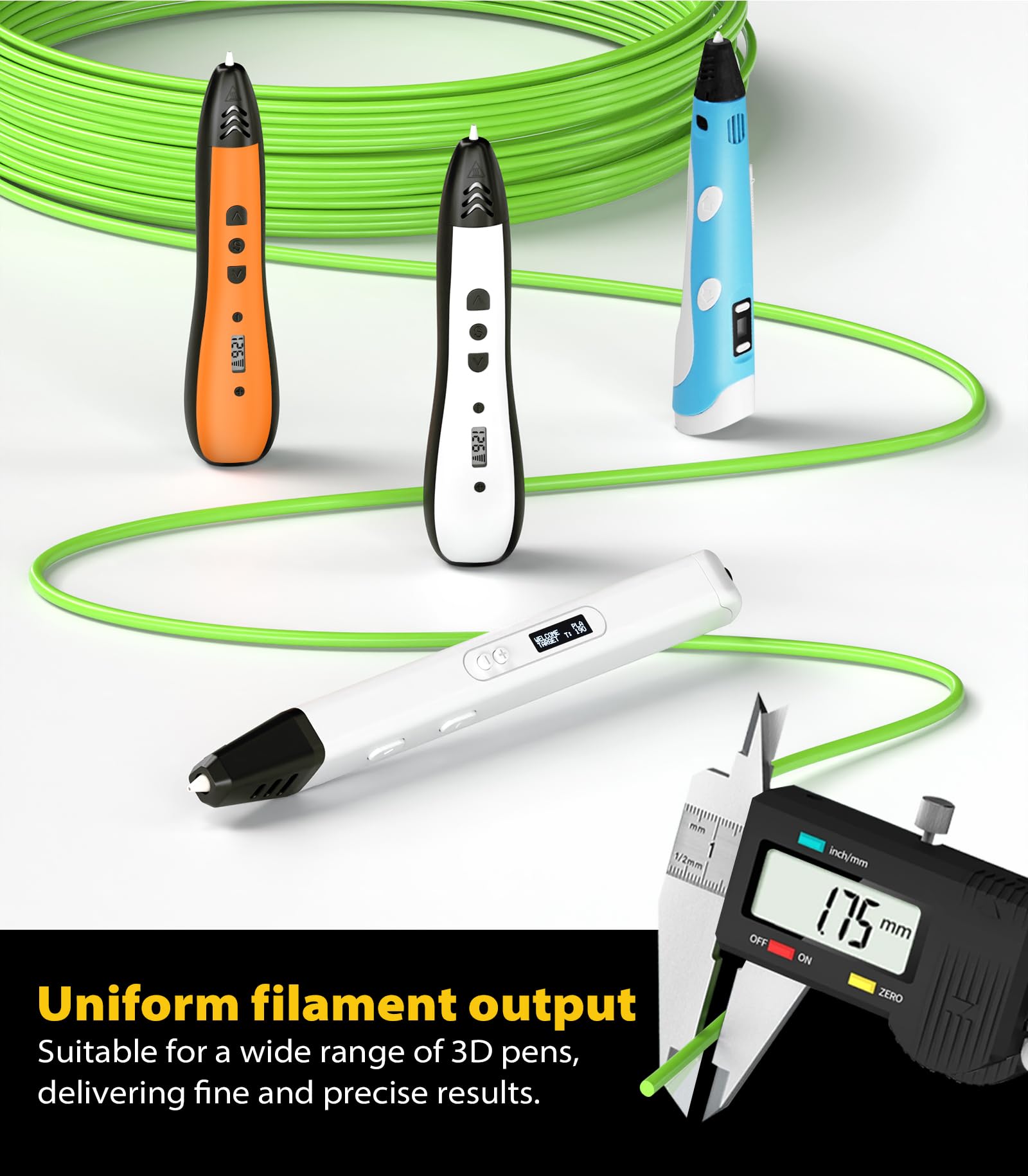 3D Pen Filament Refills 15 Colors, Each Color 16 Feet Total 240 Feet, 1.75 mm Pla Filament Comes with 2 Finger Caps & Copybook,3D Printing Pen Filament Refills Compatible with Mynt3d,scrib3d 3D Pen 🍁 All In One Marketplace Canada