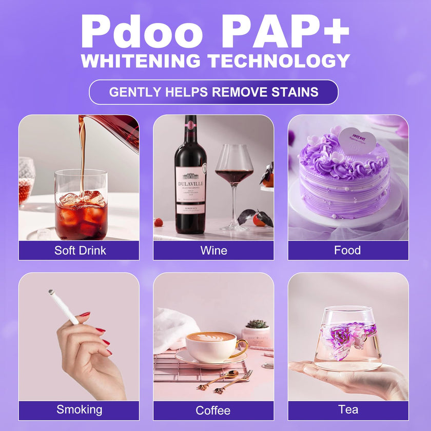 Purple Teeth Whitening Strip 20 Non-Slip Strips - Whitening for Teeth Sensitive, Professional Teeth Whitening Strips, Fast Remove Smoking, Coffee, Wine Stains, Teeth Whitening Kit Pack 🍁 All In One Marketplace Canada