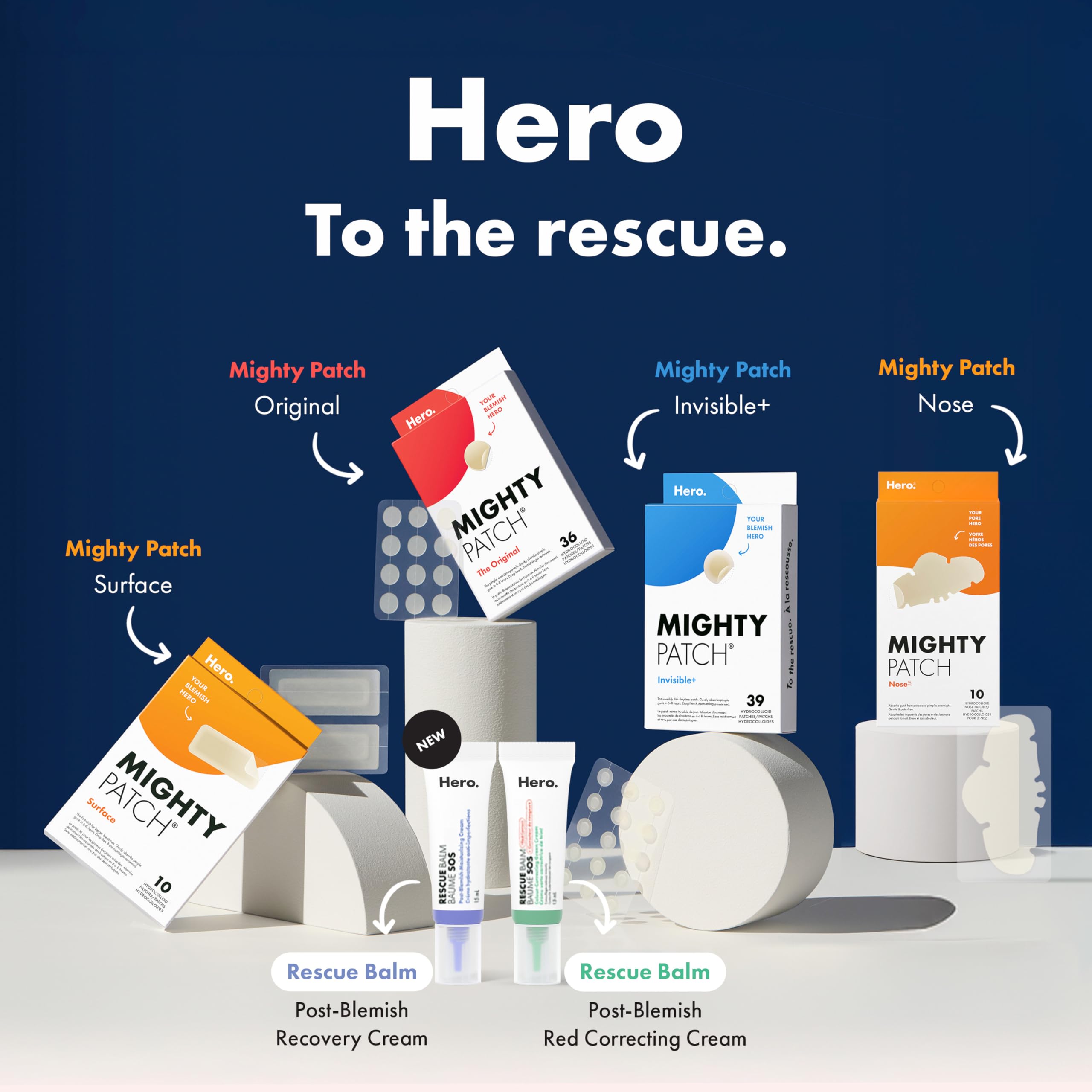 Hero Cosmetics Mighty Patch Original – Hydrocolloid Patch for Pimples, Overnight Acne Blemish & Zit Stickers for Sensitive Skin, 36 Count 🍁 All In One Marketplace Canada