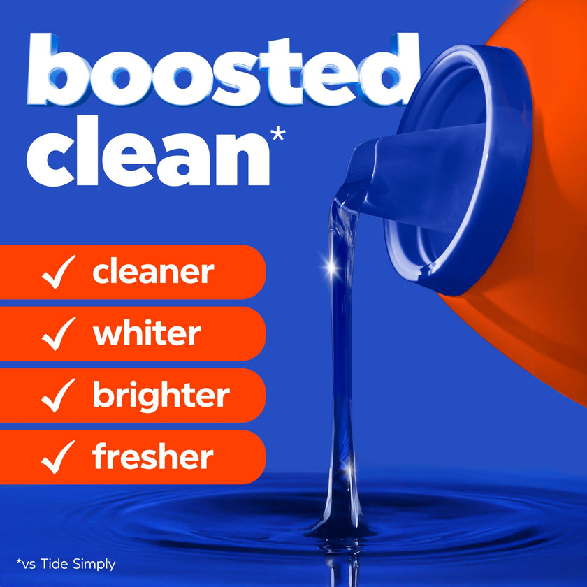 Tide Liquid Laundry Detergent, Iris Bouquet Scent, 100 Loads, Boosted Clean even in cold water, laundry soap, concentrated liquid detergent, 3.69 L 🍁 All In One Marketplace Canada