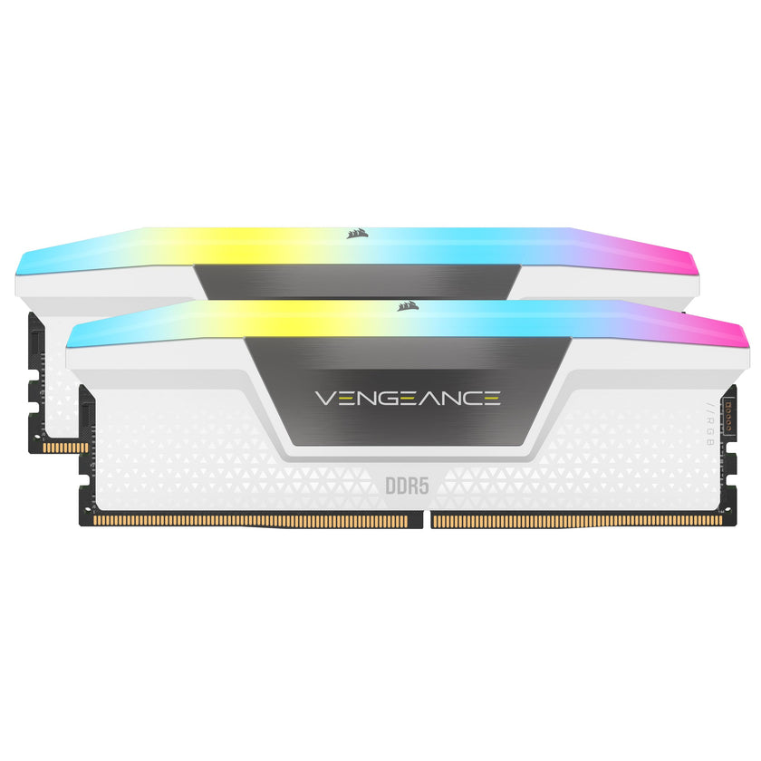 CORSAIR Vengeance RGB DDR5 RAM 32GB (2x16GB) Up to 6000MHz CL36-44-44-96 1.4V AMD EXPO & Intel XMP 3.0 Desktop Computer Memory - White (CMH32GX5M2E6000Z36W) 🍁 All In One Marketplace Canada