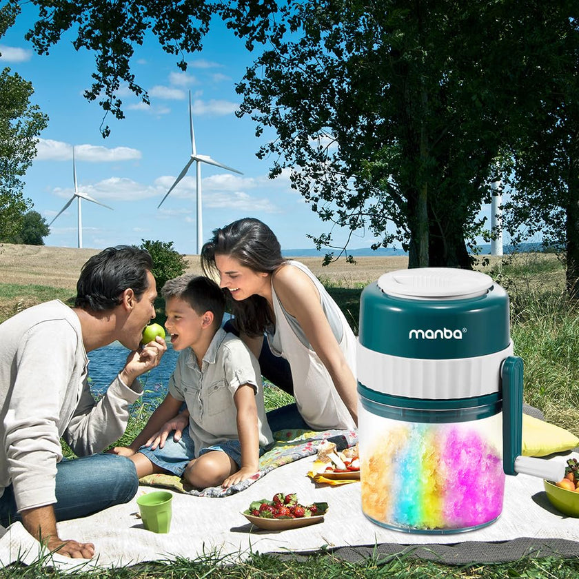 MANBA Ice Shaver and Snow Cone Machine - Premium Portable Ice Crusher and Shaved Ice Machine with Free Ice Cube Trays - BPA Free 🍁 All In One Marketplace Canada