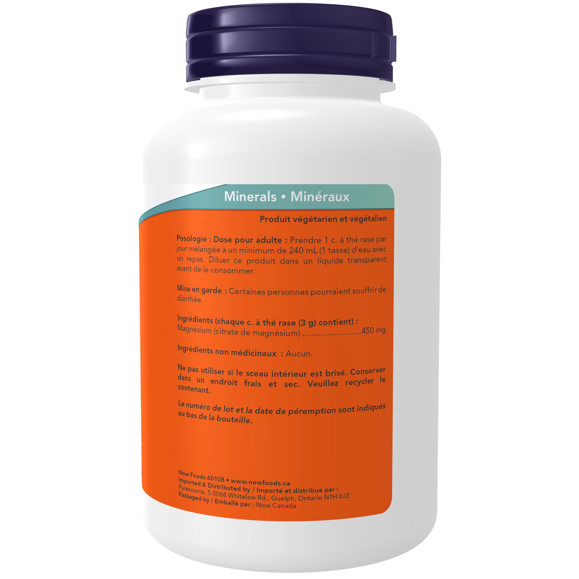NOW Supplements, Magnesium Citrate Pure Powder, Enzyme Function*, Nervous System Support, 227g 🍁 All In One Marketplace Canada