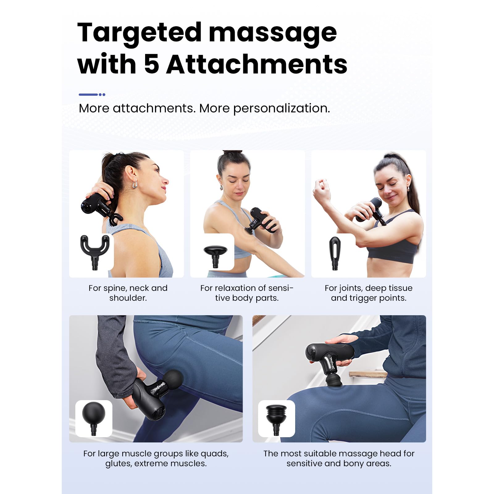 BOB AND BRAD Q2 Mini Massage Gun, Powerful Pocket-Sized Massager, Portable Muscle Massage Gun, Ultra Small & Quiet Massager with Carry Case for On The Go Usage, Gifts for Women Men Athletes (Black) 🍁 All In One Marketplace Canada