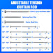 Ausemku Shower Curtain Rod Tension - 32-80 Inch Never Rust Non-Slip Spring Tension Curtain Rod No Drilling Stainless Steel Curtain Rod Use Bathroom Kitchen（Silver） 🍁 All In One Marketplace Canada