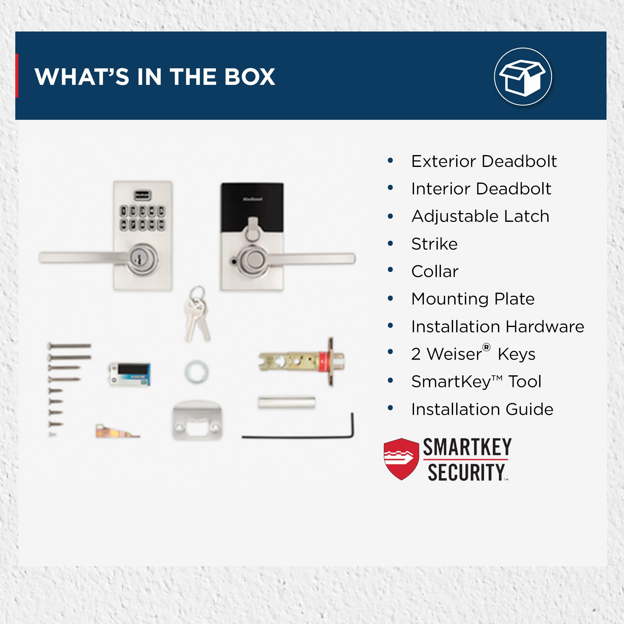 Weiser Smartcode 10 Satin Nickel Keyless Entry Door Lock with Handle/Deadbolt Lock, Keypad Door Lock with Auto Lock, Up to 30 User Codes, Electronic Door Handles/Door Locks for Entry Door & Garage 🍁 All In One Marketplace Canada