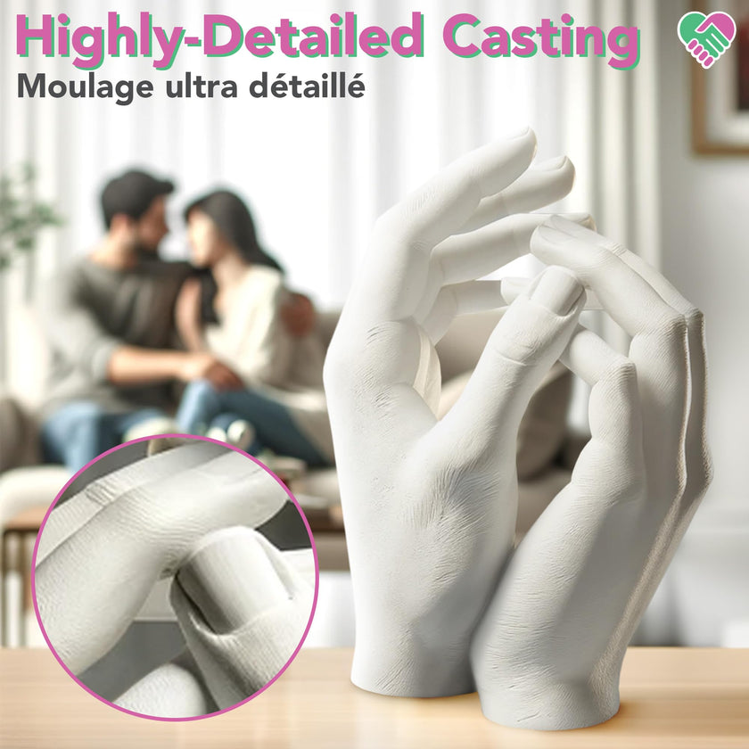 Luna Bean Hand Casting Kit – The Original Hand Mold Kit – Anniversary Engagement Gifts for Women Men Her Him Couples Wife Boyfriend Girlfriend Wedding Bridal Shower 🍁 All In One Marketplace Canada