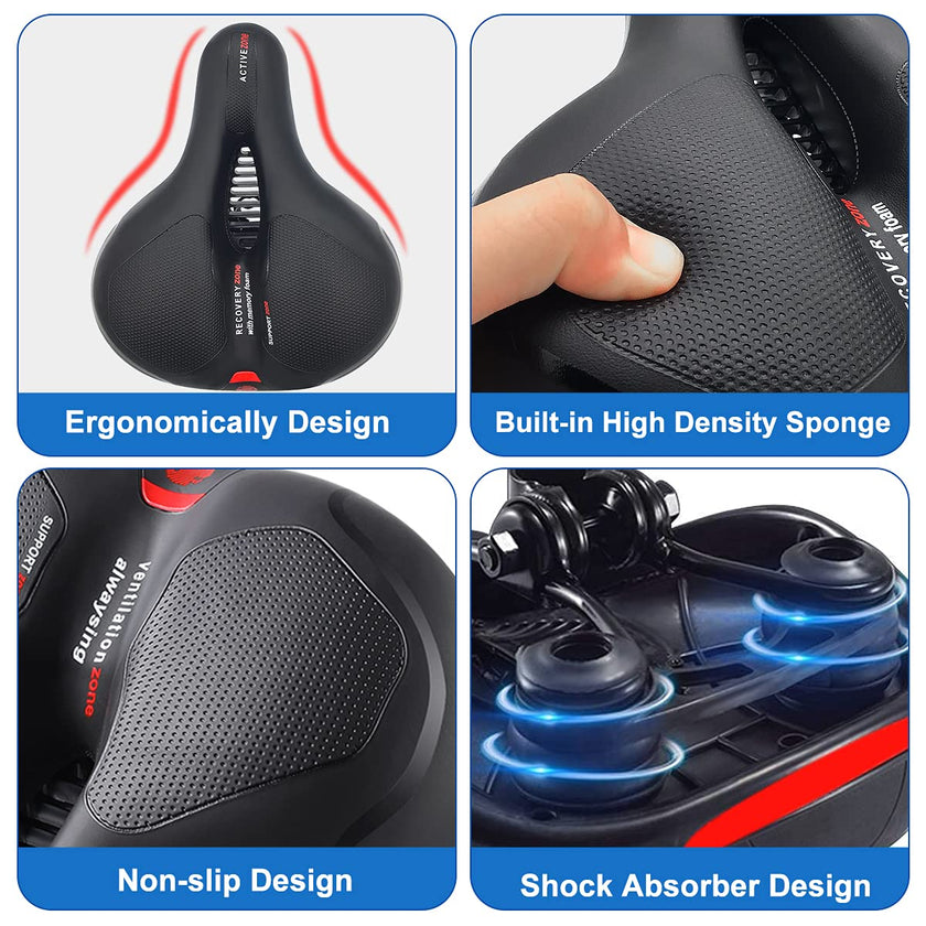Roryimke Comfortable Bike Seat Replacement Bike Saddle Dual Shock Absorbing Ball Anti-Slip Bicycle Saddle Waterproof Bicycle Seat for Men Women Universal Fit for Exercise Indoor Mountain Road Bikes 🍁 All In One Marketplace Canada