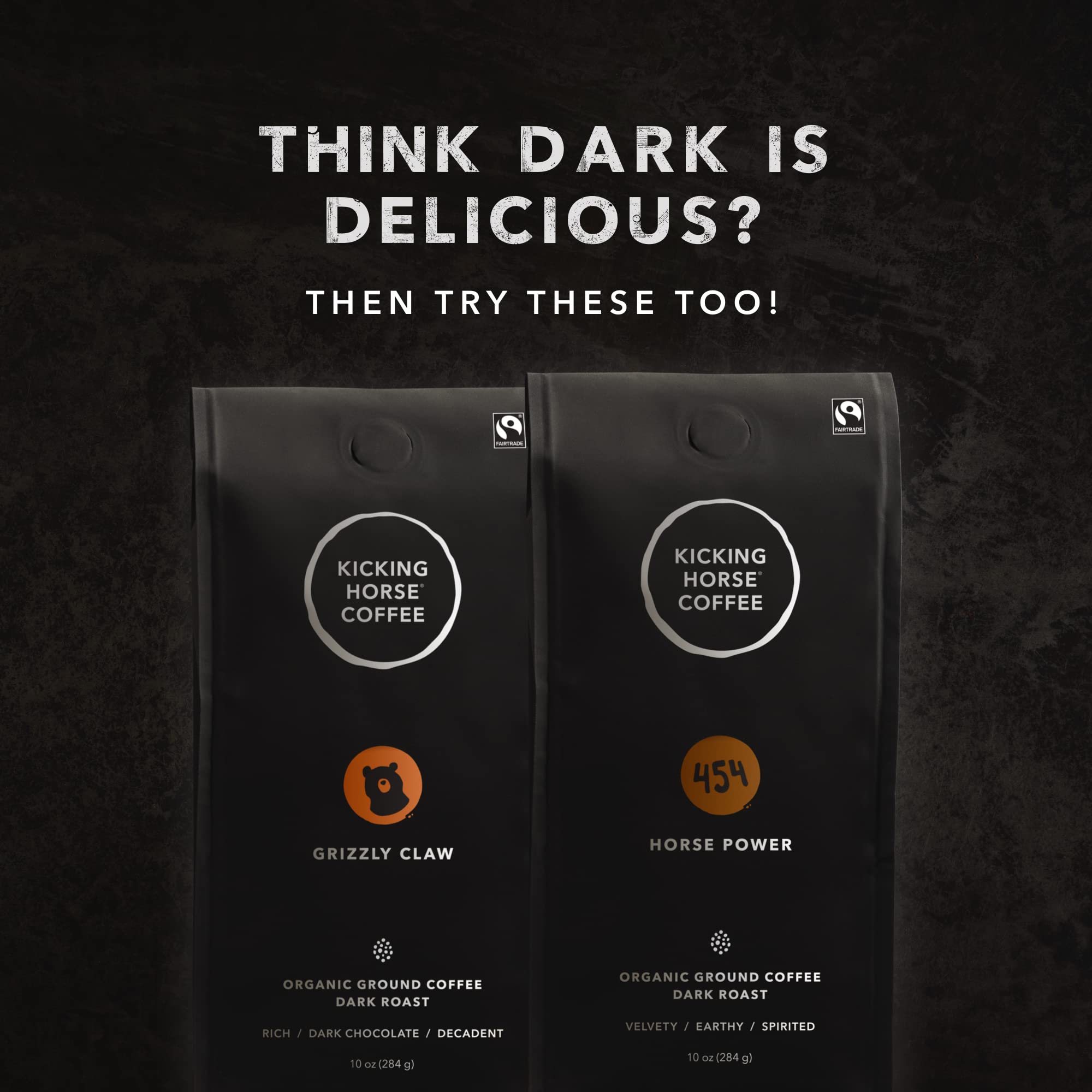 Kicking Horse Coffee, Kick Ass, Dark Roast, Whole Bean, 1 lb - Certified Organic, Fairtrade, Kosher Coffee 🍁 All In One Marketplace Canada