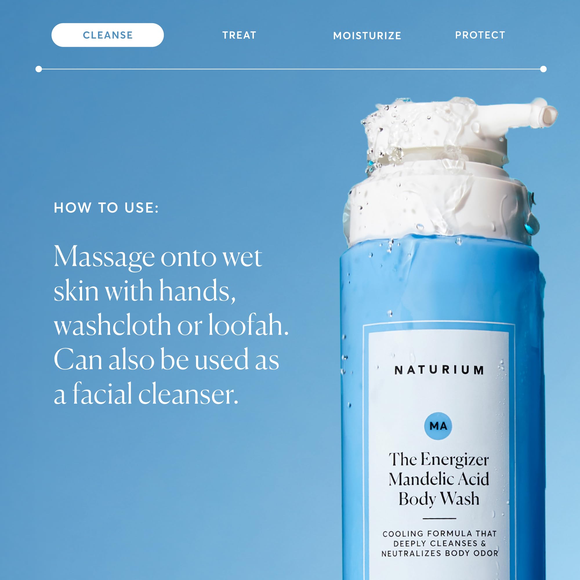 Naturium The Energizer Body Wash, Cooling & Refreshing Formula with Mandelic Acid, Deeply Cleanses & Helps Reduce Body Odour, 16.9 OZ / 500 ML 🍁 All In One Marketplace Canada