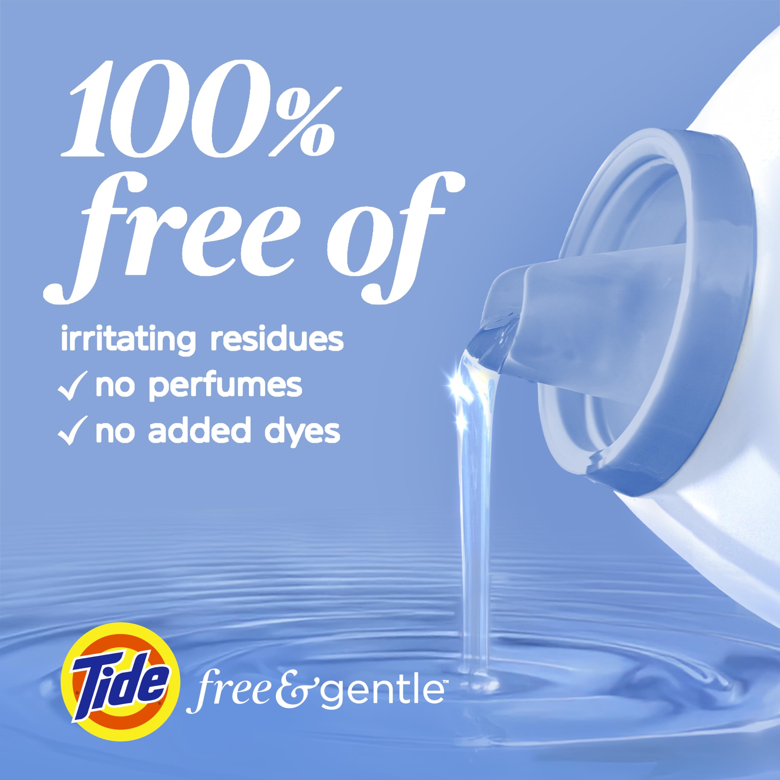 Tide Free & Gentle Liquid Laundry Detergent, Tide Laundry Detergent, Clean Laundry Detergent, 100 Loads, 3.9L 🍁 All In One Marketplace Canada