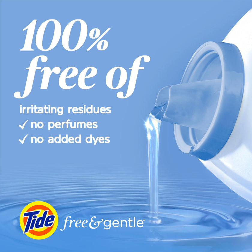Tide Free & Gentle Liquid Laundry Detergent, Tide Laundry Detergent, Clean Laundry Detergent, 100 Loads, 3.9L 🍁 All In One Marketplace Canada