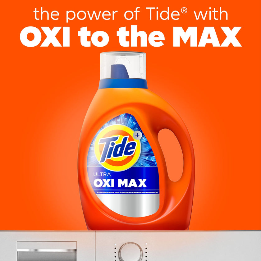 Tide Ultra Oxi Max Liquid Laundry Detergent, 83 Loads, Set-in Stain Removal Plus Oxi Power, Laundry Detergent Liquid, 3.46 L 🍁 All In One Marketplace Canada