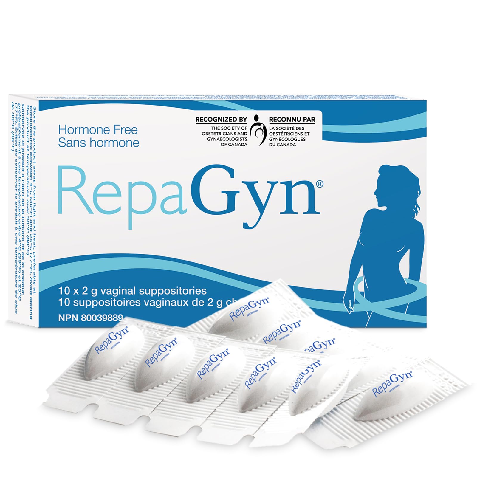 RepaGyn Vaginal Dryness Moisturizer - Helps Relieve Vaginal Dryness and Moisturizes Vaginal Tissue - Made with Hyaluronic Acid to Promote Healing of Vaginal Mucosa - Non-hormonal Natural Health Product 🍁 All In One Marketplace Canada