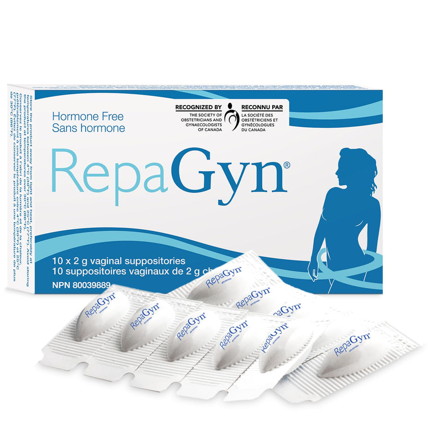 RepaGyn Vaginal Dryness Moisturizer - Helps Relieve Vaginal Dryness and Moisturizes Vaginal Tissue - Made with Hyaluronic Acid to Promote Healing of Vaginal Mucosa - Non-hormonal Natural Health Product 🍁 All In One Marketplace Canada
