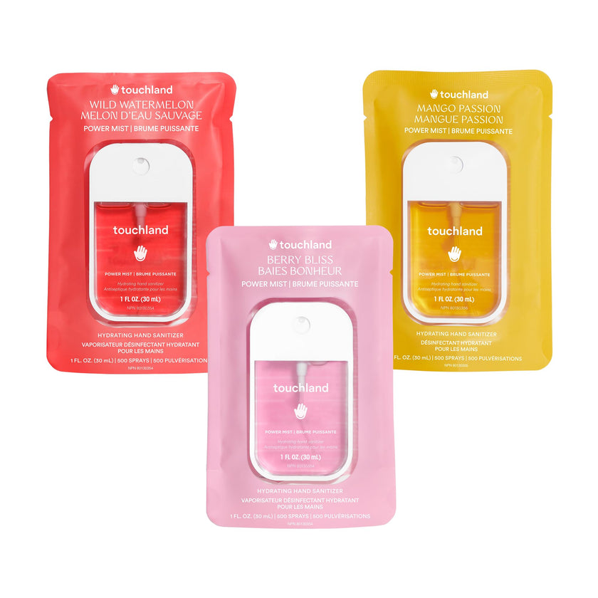 Touchland Hand Sanitizer Spray, Fruity Trio - 3 x 1 FL OZ 🍁 All In One Marketplace Canada