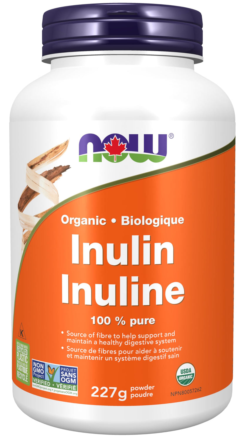 NOW Supplements, Inulin Prebiotic Pure Powder, Certified Organic, Non-GMO Project Verified, Intestinal Support, 8-Ounce 🍁 All In One Marketplace Canada