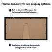 Americanflat 5x7 Picture Frame Collage with Shatter-Resistant Glass - Fits Three 5x7 Photos or Use as One 8x16 Frame - Signature Collection - Collage Frames for Tabletop and Wall Display - Black 🍁 All In One Marketplace Canada
