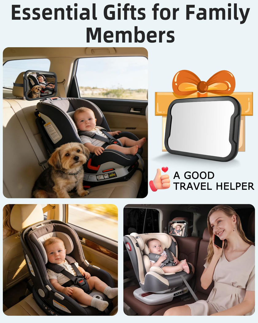Zacro Baby Car Mirror, Shatter-Proof Acrylic Baby Mirror for Car, Rearview Baby Mirror-Easily to Observe The Baby's Every Move, Safety and 360 Degree Adjustability 🍁 All In One Marketplace Canada
