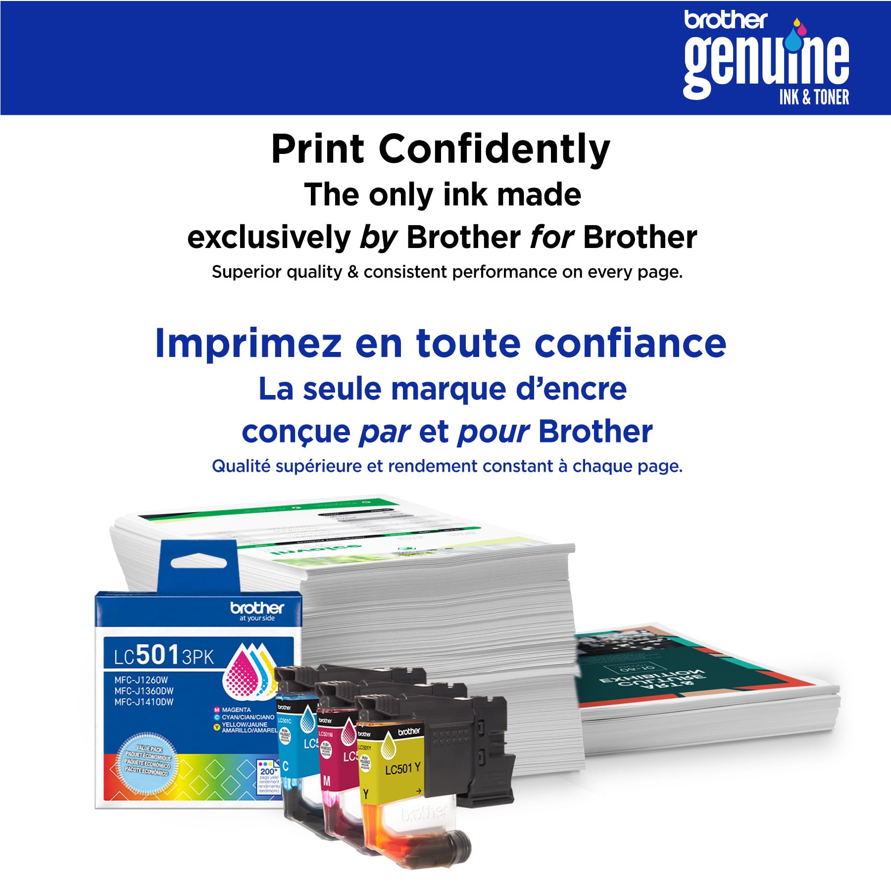 Brother Genuine LC5013PKS Standard Yield Cyan, Magenta, Yellow Ink Cartridges for Brother Printer MFC-J1260DW, MFC-J1360DW, MFC-J1410DW 🍁 All In One Marketplace Canada