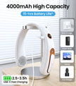 Neck Fan, Hands Free Bladeless Portable Neck Fan, 4000mAh USB Rechargeable Battery Fan, 3 Speed Personal Cooling Fan with 360° Airflow - for Hot Flashes Home Office Travel Outdoor Sports (White) 🍁 All In One Marketplace Canada