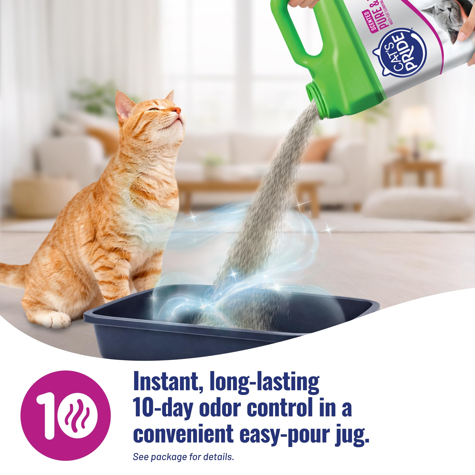 Cat's Pride Premium Lightweight Clumping Litter: Pure & Fresh - Up to 10 Days of Powerful Odor Control - Multi-Cat, Scented, 10 Pounds 🍁 All In One Marketplace Canada