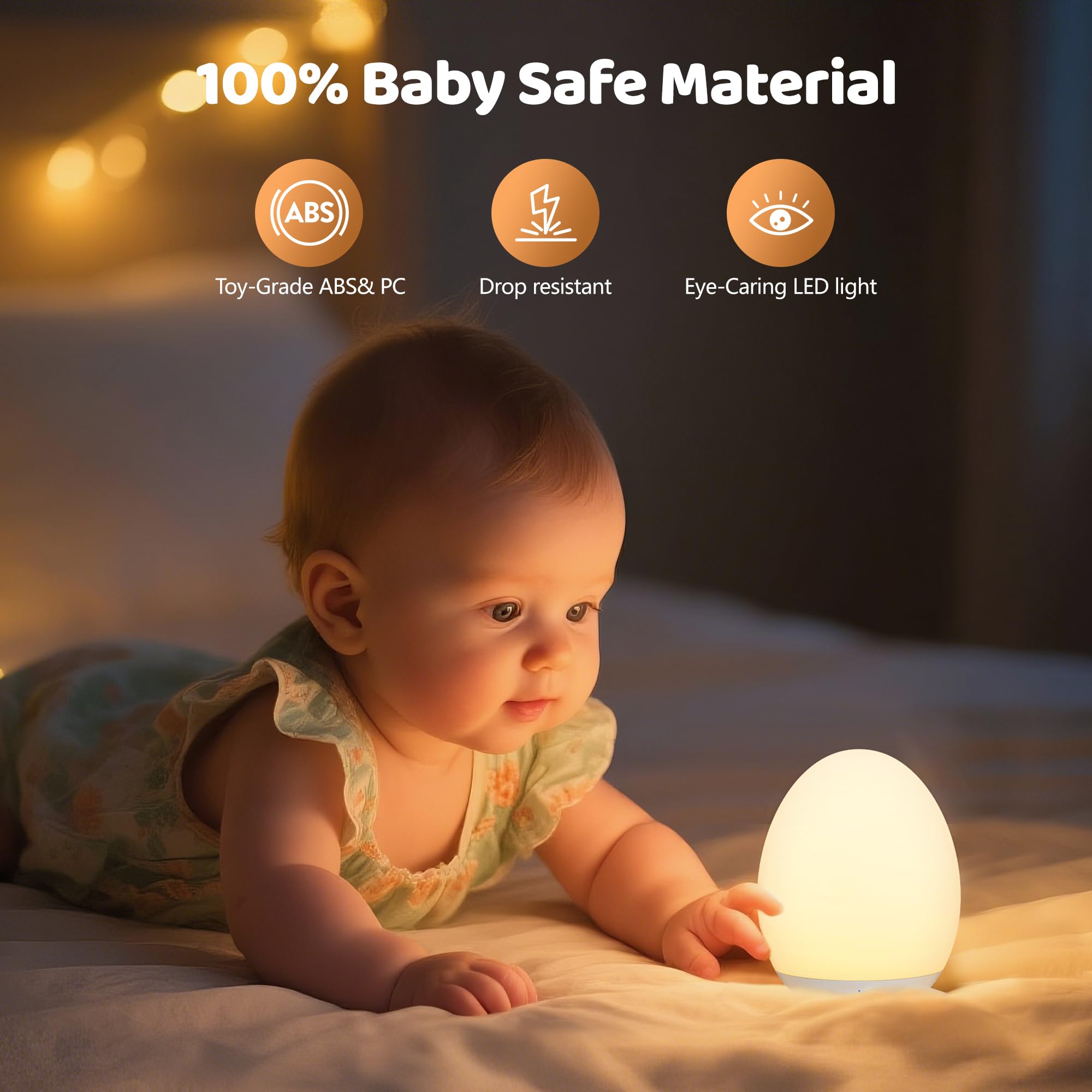 Night Lights for Kids, MediAcous Baby Night Light with 7 Colors Changing & Dimming Function, Rechargeable Kids Night Light with 1 Hour Timer & Touch Control, Up to 100H 🍁 All In One Marketplace Canada